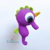 Uni the Sea Unicorn amigurumi doll - crochet pattern by Crochelandia