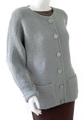 Knit Oh-So-Simple Cardigan in Lion Brand Wool-Ease
