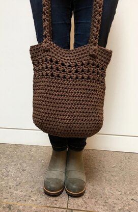 Crochet Black Tote Bag for Women, Men - Made to Order