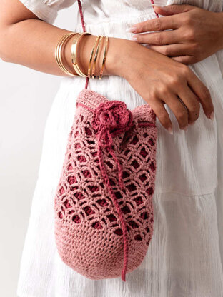 Thimbleweed Bag in Berroco Pima Soft - Downloadable PDF