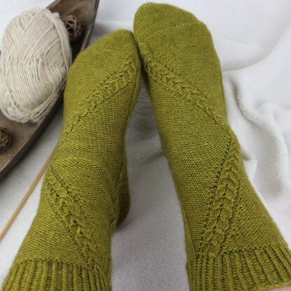 Knitting Pattern Cable Socks - PDF Download Knight Socks