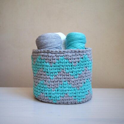 Knit look basket