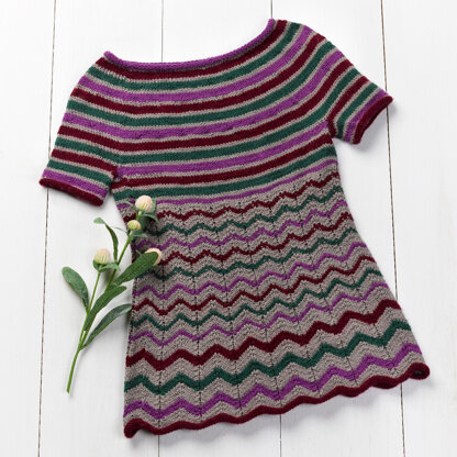 Wood Nymph Dress in Valley Superwash DK - 1090 - Downloadable PDF