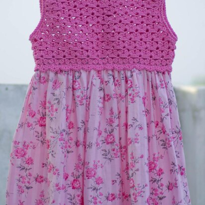 Very Berry Crochet and Fabric Baby Dress