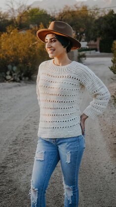 Crochet Spring Sweater - Honeysuckle Sweater