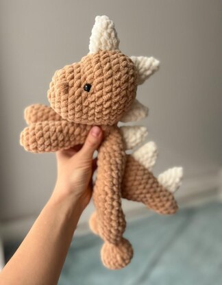 Dinosaur comforter. Dragon snuggler. Cute Amigurumi. Crochet. PDF.