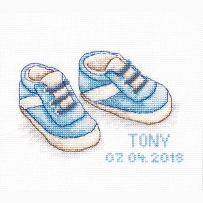 Luca-S Baby Shoes Boy Cross Stitch Kit
