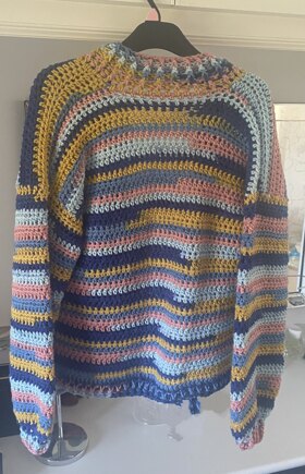 Multi coloured crochet cardigan #2