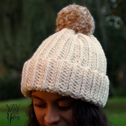 Knit-Look Crochet Hat