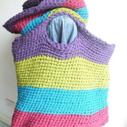 Easy Finger Knit Market Bag