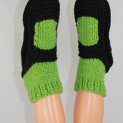 Childrens Superfast Sock Slippers - knitting pattern