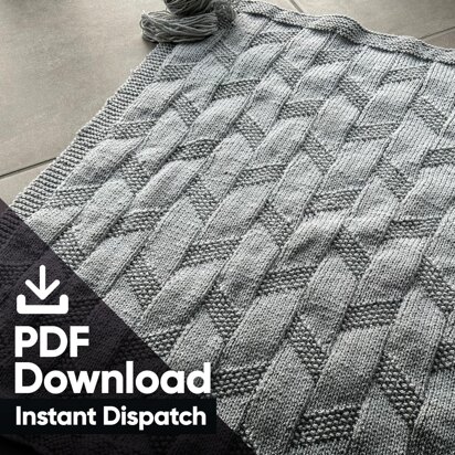 Diagonal Moss Flag Blanket