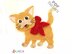 Cat 2 crochet applique pattern