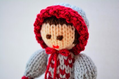 Victorian Doll Knitting Pattern - Toy Knitting Pattern