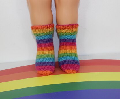 Baby Very Easy No Heel Rainbow Socks