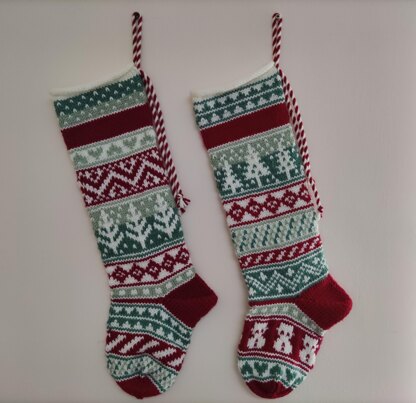 Personalised Nordic Fairisle Christmas Stockings