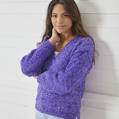 Ladies Sweater & Cardigan P6132 in King Cole Pricewise Twirly DK - Leaflet