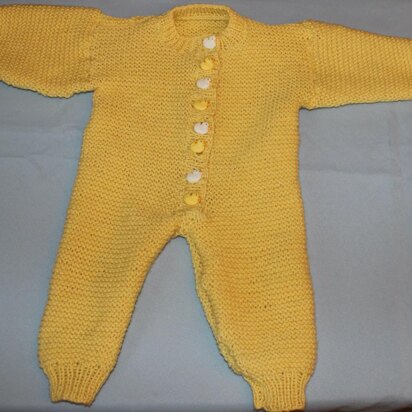 Newborn Baby Garter Stitch Onesie