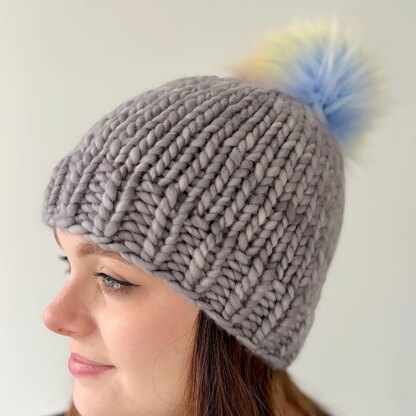 “Still Sea” Pompom Hat