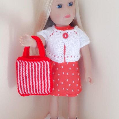 Red and White Bag for Doll