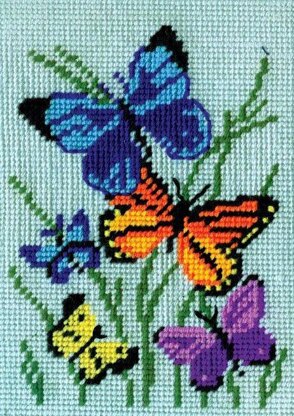 Design Works Butterfly Needlepoint Kit - 13 x 18cm