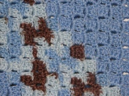 Shades of Blue Diagonal Baby Afghan