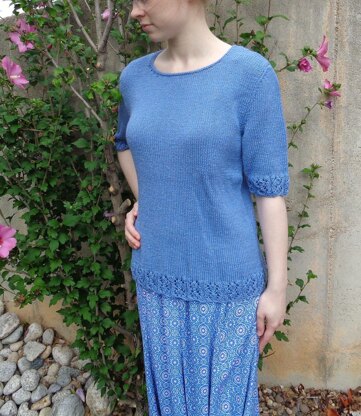Sophronia Tee Knitting pattern by Emily J. Designs | LoveCrafts
