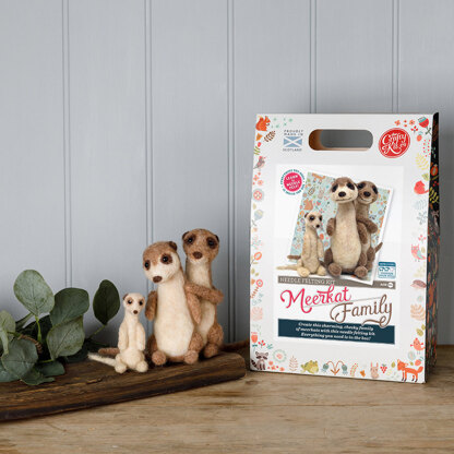 The Crafty Kit Company Meerkats Needle Felting Kit