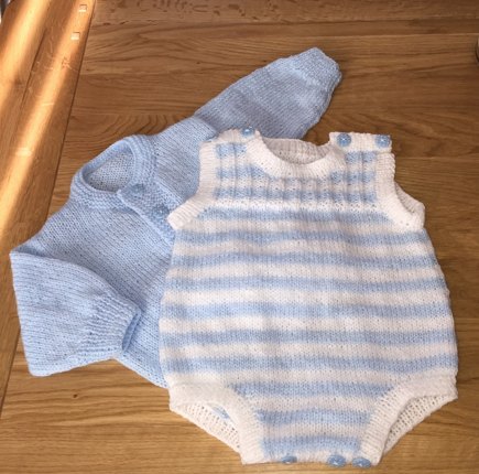 Baby romper and cardigan #3