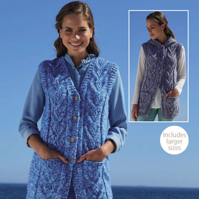 V Neck and Hooded Waistcoats in Sirdar Imagination Chunky - 8061 - Downloadable PDF