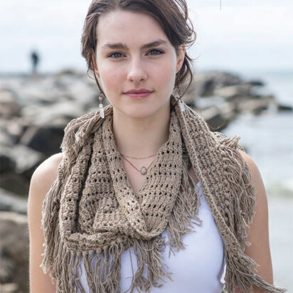 Isi Scarf in Berroco Indigo - Downloadable PDF