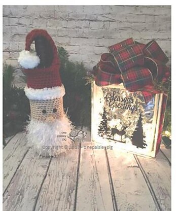 Santa Wine Bottle Gift Bag