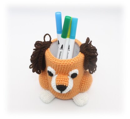 Dog Pencil Holder Crochet Pattern