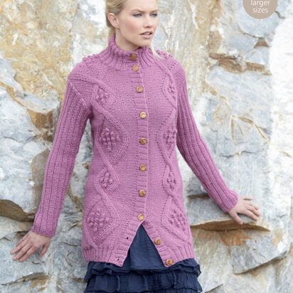 Bloomsbury Jacket in Sirdar Wool Rich Aran - 7332 - Downloadable PDF