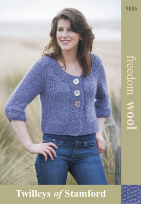 Boxy Cardigan in Twilleys Freedom Wool - 9086