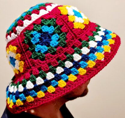 Granny Square Bucket Hat