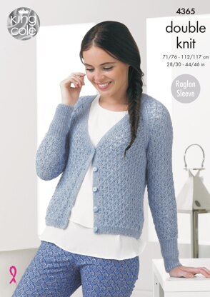 Cardigan & Sweater in King Cole Baby Alpaca DK - 4365 - Downloadable PDF