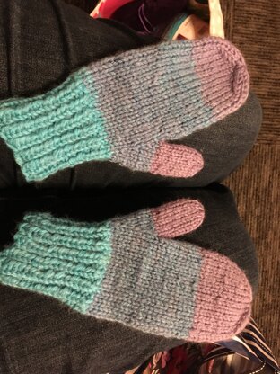 Oliviah teal & purple gloves