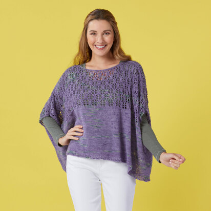 1229 Congaree - Poncho Knitting Pattern for Women in Valley Yarns Huntington Splash - knitting pattern