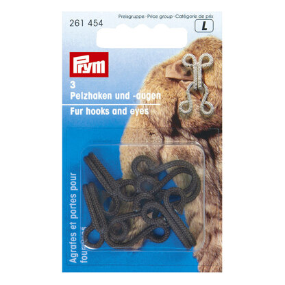 Prym Fur Hooks & Eyes Black Covered