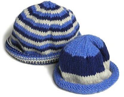 Striped Caps in Lion Brand Wool-Ease