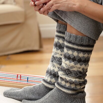 The Fair Isle Sock in Patons Classic Wool Worsted - knitting pattern