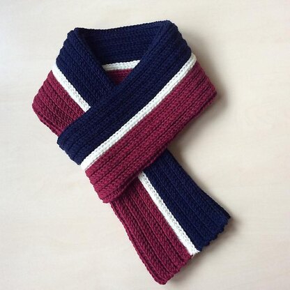 Men's "Knit-Look" Ribbed Scarf