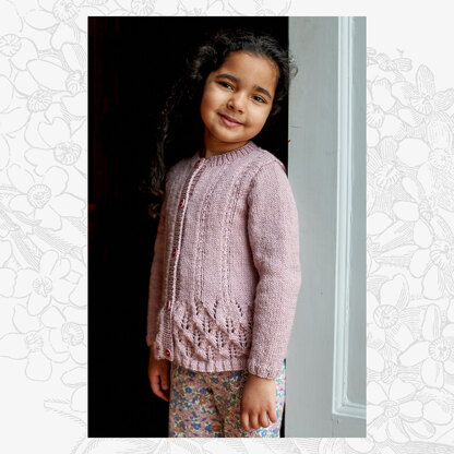 Martha Cardigan - Knitting Pattern for Girls in Willow & Lark Poetry