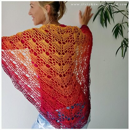 Crochet Pattern Triangle Shawl BioTronik #3 | Textured Crochet Shawl | Modern Geometric Wrap PDF