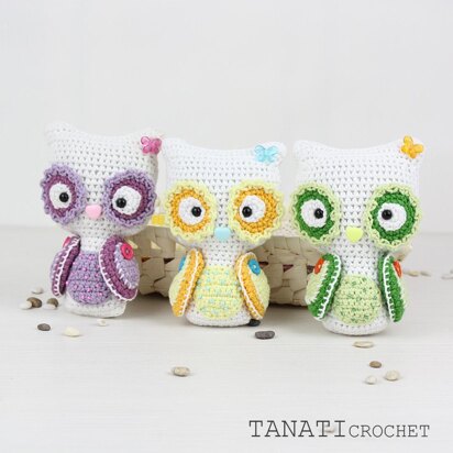 Free Owl Crochet Pattern - DIY Fluffies Owl keychain Amigurumi