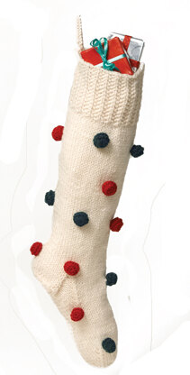 Decorated Christmas Stocking in Lion Brand Wool-Ease - 50457