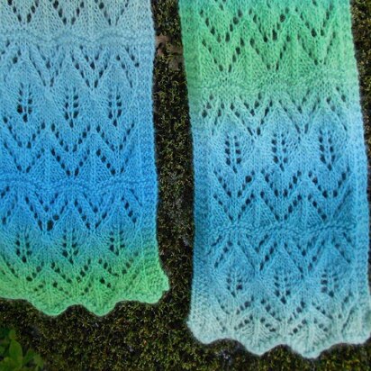 Floating Leaves Lace Scarf