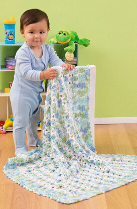 Favorite Cozy Blanket in Red Heart Baby TLC Multis and Solids - LW3132 - Downloadable PDF
