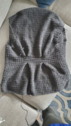 Pleated cardigan